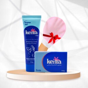 باقة كينتا وايت لتفتيح المناطق الحساسة – كريم + صابونة كينتا + ليفة كورية هدية
