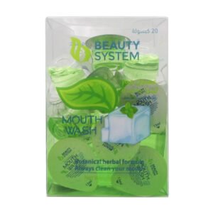 بيوتي سيستم - كبسولات غسول فم لمرة واحدة بنكهة النعناع 20 كبسولة 13 مل