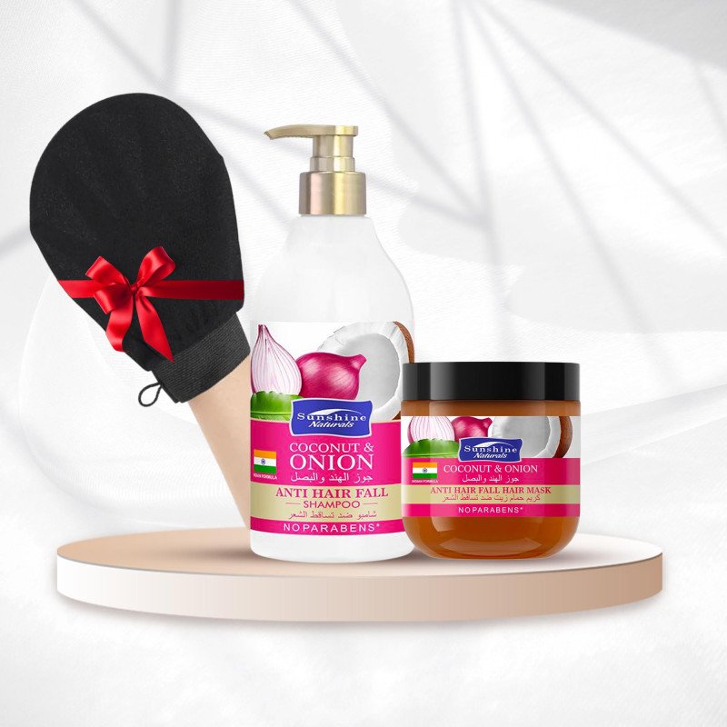 بكج شامبو زيت البصل وجوز الهند -سر اللمعة الهندية