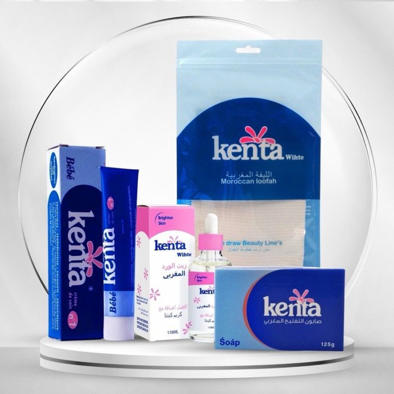مجموعة كينتا وايت بزيت الورد والليفة المغربية