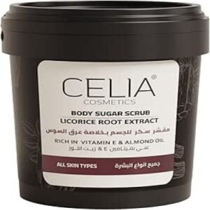سيليا - مقشر سكر للجسم زيتي بخلاصة عرق السوس- 600جرام